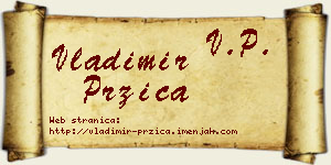 Vladimir Pržica vizit kartica